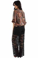 Scully Women's Pants - Honey Creek Collection - Lined Lace - Black