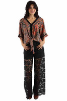 Scully Women's Pants - Honey Creek Collection - Lined Lace - Black