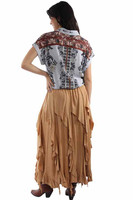 Scully Women's Skirt - Honey Creek Collection - Tiered / Ruffle - Full Length - Beige