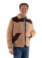 Scully Men's Jacket - Yellowstone Snap Front Suede - Beige