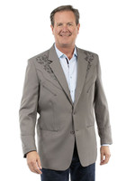 Scully Men's Jacket - Button Front Blazer - Grey