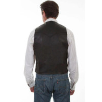 Scully Men's Vest - Western Single Point - Brown Lamb