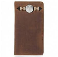 Leegin / Brighton Men's Accessories - The Buckaroo Checkbook Wallet - Brown