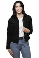 Scully Women's Jacket - Honey Creek Collection - Fringe Jean - Black