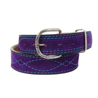 Double J Saddlery Unisex Accessories - Purple Suede Belt