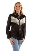 Scully Women's Shirt - Retro Western - Black