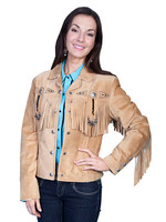 Scully Women's Jacket - Beaded Fringe / Boar Suede - Old Rust # 126