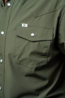 Ferrell Men's Shirt - Core - UPF35+ Vented / Pearl Snap - Olive