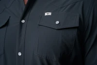 Ferrell Men's Shirt - Core - UPF35+ Vented / Pearl Snap - Grey