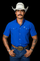 Ferrell Men's Shirt - Core - UPF35+ Vented / Pearl Snap - Cobalt