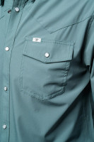 Ferrell Men's Shirt - Core - UPF50+ Vented / Pearl Snap - Aqua