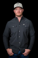 Ferrell Men's Shirt - Core - UPF50+ Vented / Pearl Snap - Grey