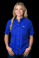 Ferrell Women's Shirt - Core - UPF 50+ / Short Sleeve Snap - Cobalt