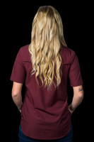 Ferrell Women's Shirt - Core - UPF 50+ / Short Sleeve Snap - Maroon