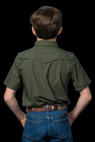 Ferrell Kids Shirt - Core - UPF 50+ / Short Sleeve Snap - Olive