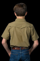 Ferrell Kids Shirt - Core - UPF 50+ / Short Sleeve Snap - Khaki