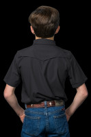 Ferrell Kids Shirt - Core - UPF 50+ / Short Sleeve Snap - Grey