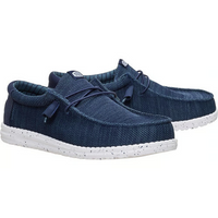Hey Dude Men's Casuals - Wally Stretch Sox Wide - Navy