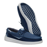 Hey Dude Men's Casuals - Welsh Grip Classic Mesh - Storm Grey / Navy Blazer