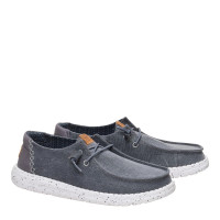 Hey Dude Women's Casuals - Wendy Chambray Grid - Charcoal
