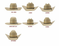 Twister Hats by M & F Western Products - 30X Shantung Open / 4.5" Brim - Straw