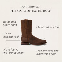 Stetson Men's Boots - Cassidy Roper / Classic R Toe - Brown