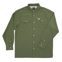 San Jac Outdoors Kids Shirt - L/S Performance - Olive Green