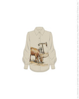 Double D Ranch Women's - Seen In Texas Blouse - Bone