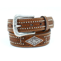 Ariat by M&F Kids Accessories - Basketweave Embossed Belt w/ Silver Conchos