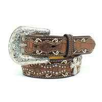 Ariat by M&F Kids Accessories - Faux Crocodile Belt w/ Rhinestone Cross Conchos