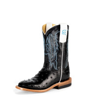 Anderson Bean Kids Boots - Black Impostrich / Black Goat