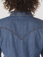 Wrangler Women's Shirt - Western LS Denim 