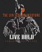 Moss Brothers Men's Shirt - Cowboys Unlimited - Live Bold - Black