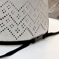 American Straw Hats - 8130 - Fancy Vent - 4 1/4" Open / 2 Cord Black