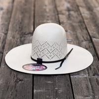 American Straw Hats - 8130 - Fancy Vent - 4 1/4" Open / 2 Cord Black