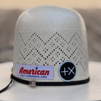 American Straw Hats - 8130 - Fancy Vent - 4 1/4" Open / 2 Cord Black