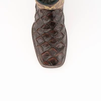 Ferrini Men's Boots - Bronco - Pirarucu Print / Chocolate
