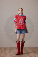 Double D Ranch Women's  - Horse' n Around Top - Cherry