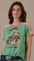 Double D Ranch Women's  - Bucking In The Fort Top - Cactus