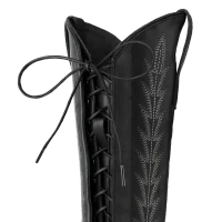 Lane Women's Boots -  Lexington Knee High Corset - Jet Black
