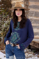  Double D Ranch Women’s - Leaky Log Cabin Top