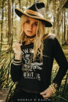 Double D Ranch Women's  - Cowboy Bait Co. Tee - Black