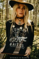 Double D Ranch Women's  - Cowboy Bait Co. Tee - Black