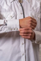 Rockmount Ranch Wear Men's Shirt - Pima Cotton Herringbone - White