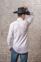 Rockmount Ranch Wear Men's Shirt - Pima Cotton Herringbone - White