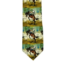 Rockmount Ranch Wear Men's Accessories - Evergreen Western By Sophy Brown - Silk Tie