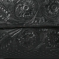 American Darling Women's Accessories - Chain Crossbody Bag - Black Tooled Leather