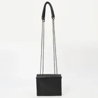 American Darling Women's Accessories - Chain Crossbody Bag - Black Tooled Leather