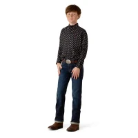 Ariat Kids Shirt - Larsen Classic Geo Print - Black