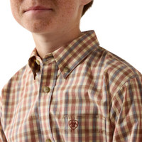 Ariat Kids Shirt - Dave Pro Series / Classic Fit - Vanilla / Custard Plaid